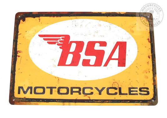 Plaque Métal Vintage – BSA Motorcycles (30 x 20 cm) Firstracer
