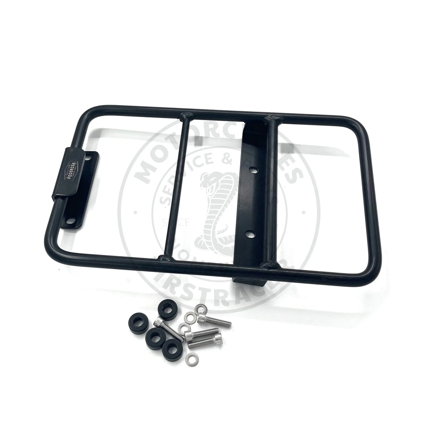 Platine porte-bagage noir satiné Poderosa – Royal Enfield Super Meteor 650 Firstracer
