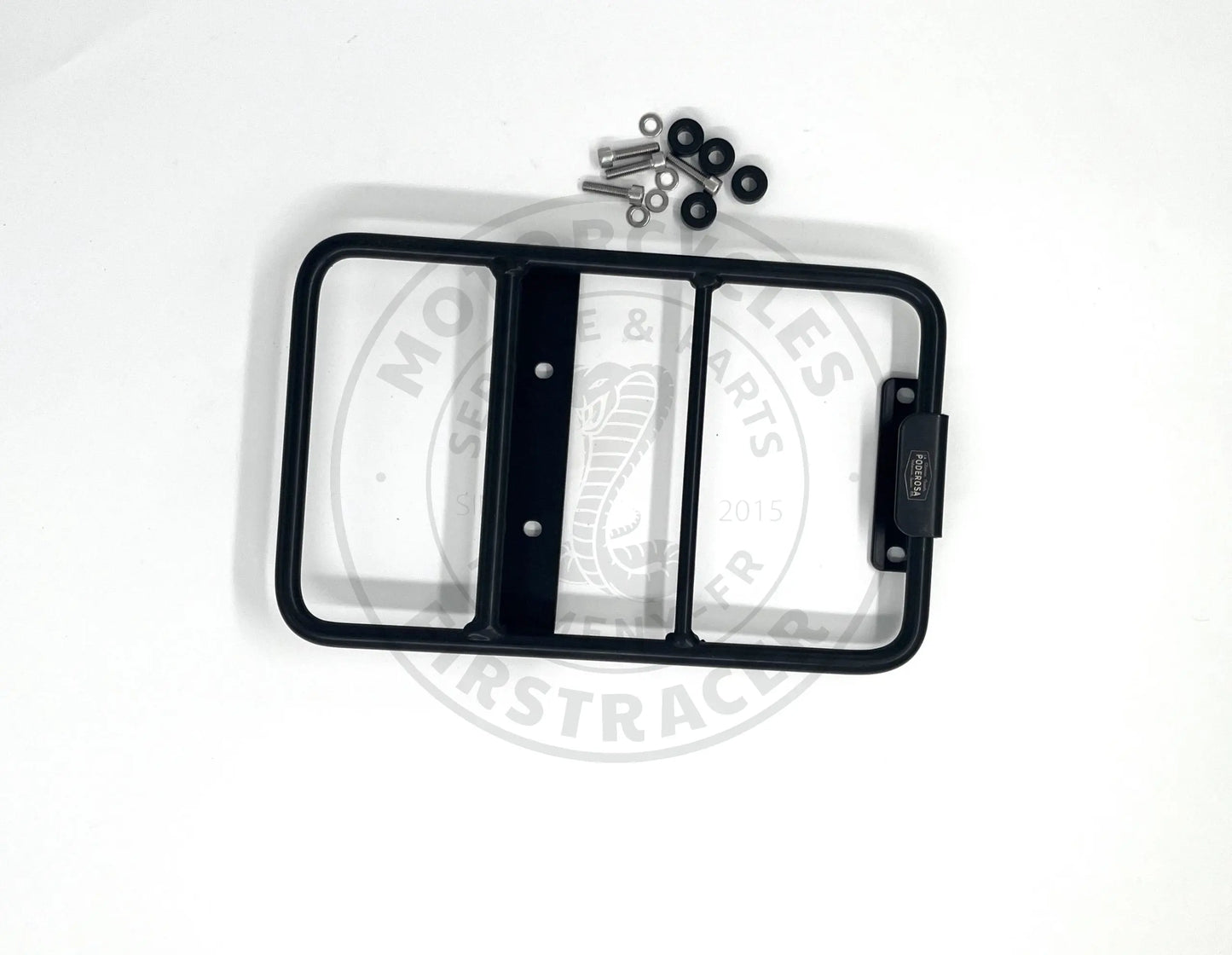 Platine porte-bagage noir satiné Poderosa – Royal Enfield Super Meteor 650 Firstracer