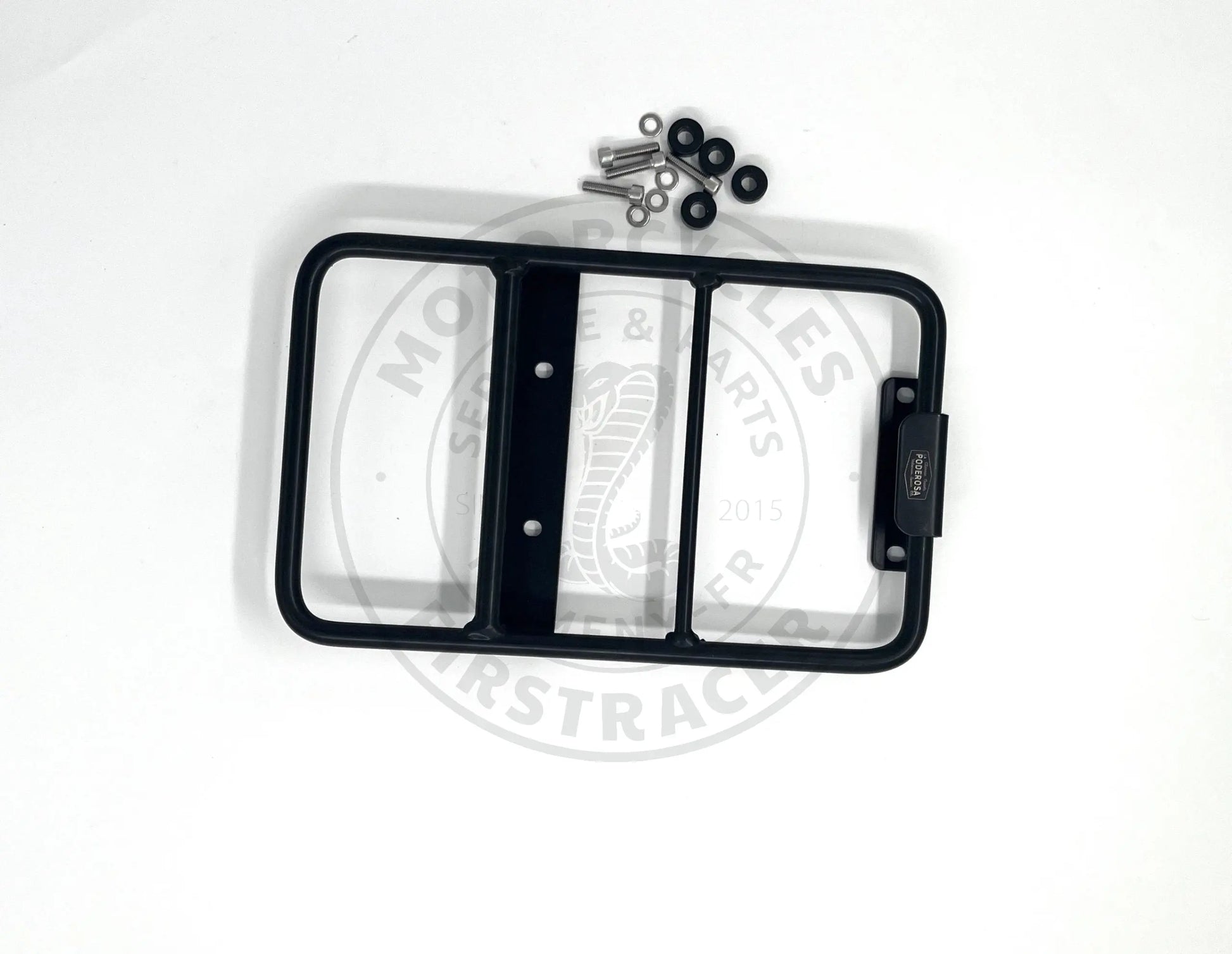 Platine porte-bagage noir satiné Poderosa – Royal Enfield Super Meteor 650 Firstracer