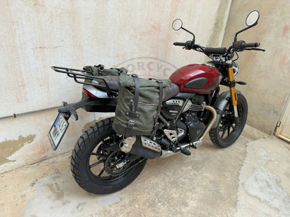 Porte-bagage noir satiné Poderosa – Triumph Scrambler 400X / Speed 400 Firstracer