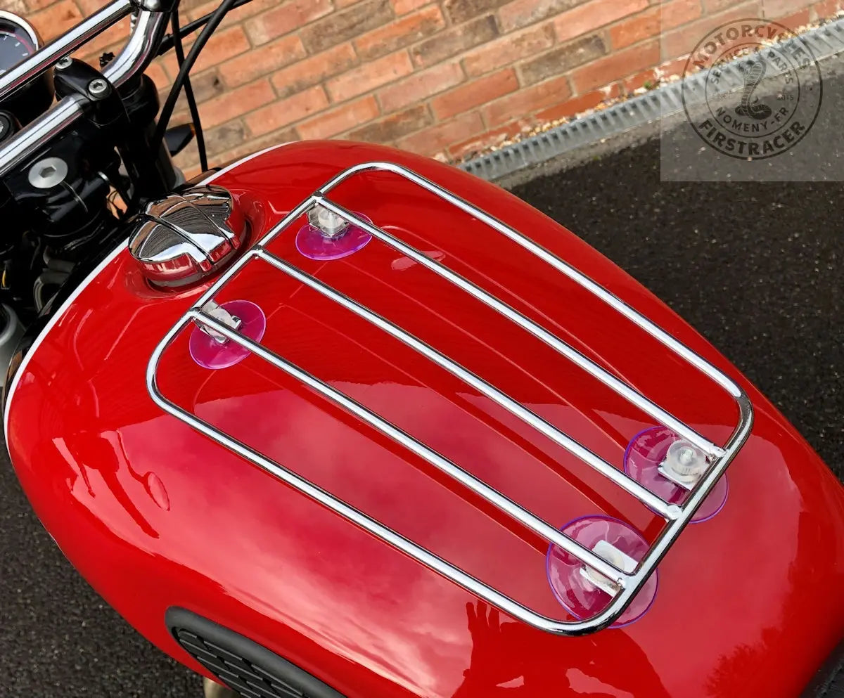 Porte bagage sur réservoir universel Chrome ou noir Firstracer