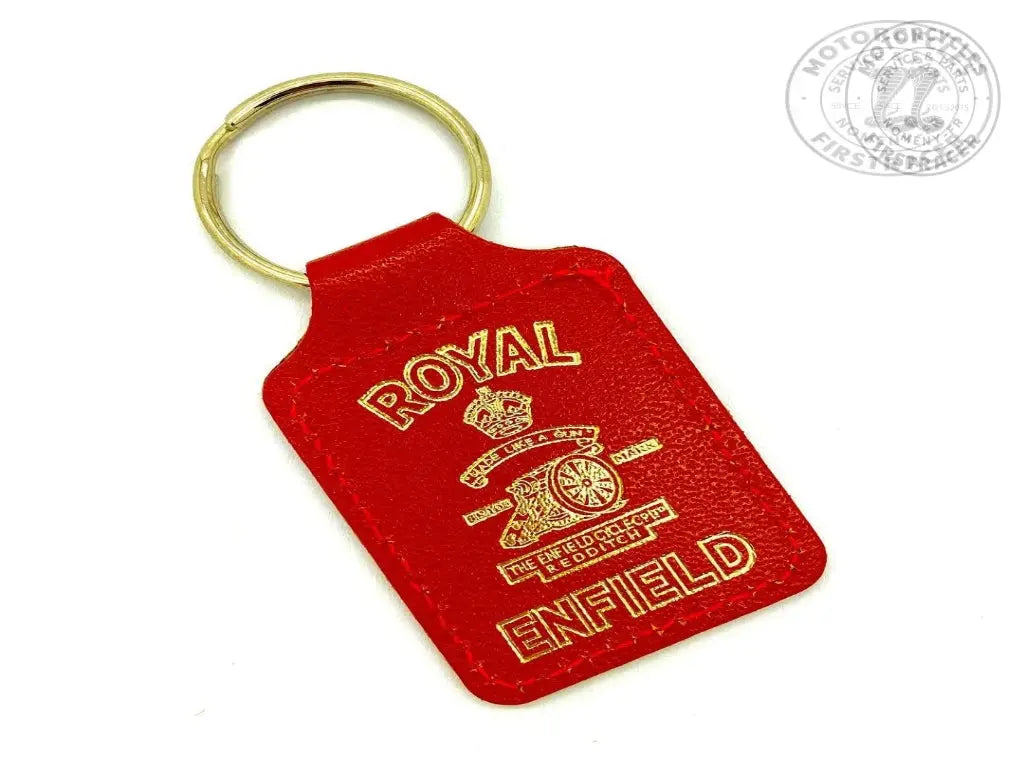 Porte-clé en cuir rouge Royal Enfield Firstracer