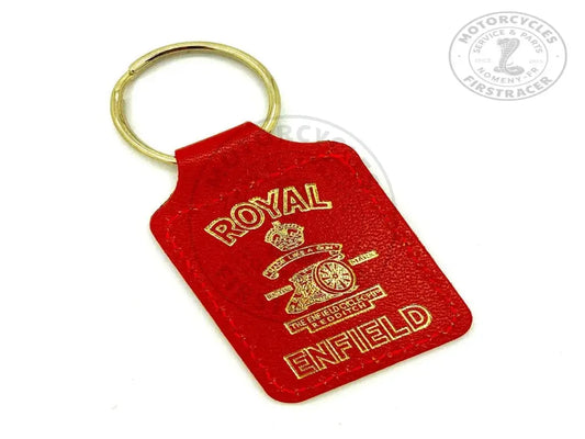 Porte-clé en cuir rouge Royal Enfield Firstracer