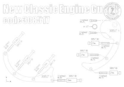 Protection moteur (Argent) pour Triumph New Classic Firstracer