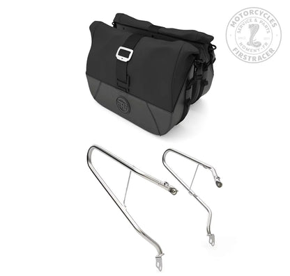 ROYAL ENFIELD – KIT SUPPORTS DE SACOCHES ARRIÈRE + SACOCHES SOUPLES CLASSIC 650 Firstracer