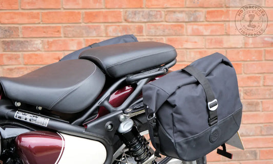 ROYAL ENFIELD – KIT SUPPORTS DE SACOCHES ARRIÈRE + SACOCHES SOUPLES CLASSIC 650 Firstracer