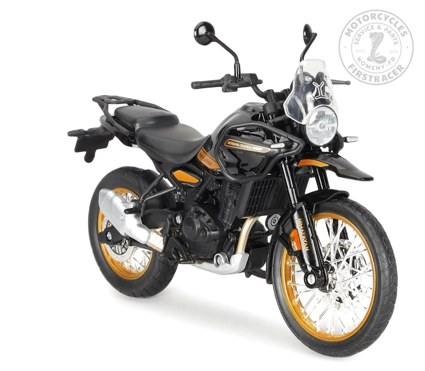 ROYAL ENFIELD&nbsp;HIMALAYAN 450 – MODÈLE RÉDUIT 3D – HANLE BLACK ÉCHELLE 1:12 Firstracer