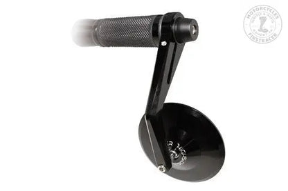 Rétroviseur bout de guidon aluminium noir anodisé rond Firstracer