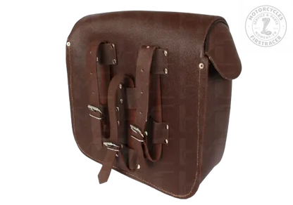 Sacoche Latérale en Cuir, Marron pour Royal Enfield Classic Firstracer