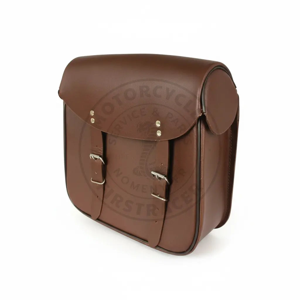 Sacoche Latérale en Cuir, Marron pour Royal Enfield Classic Firstracer