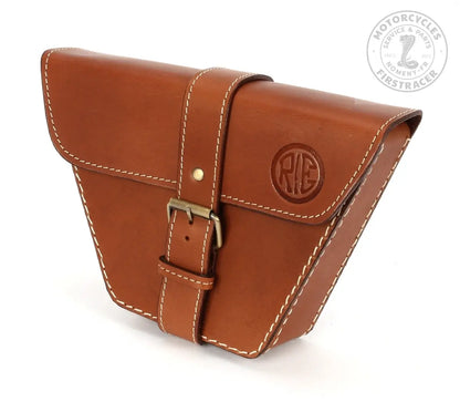 Sacoche en Cuir Brun pour Cache Latéral Droit - Royal Enfield 650 Interceptor / Continental GT Firstracer