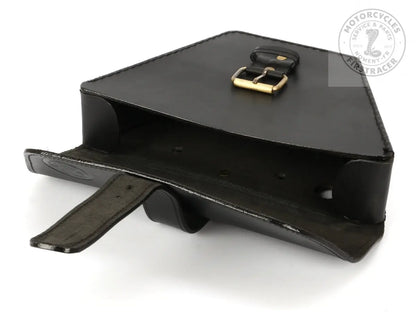 Sacoche en Cuir Noir pour Cache Latéral Droit - Royal Enfield 650 Interceptor &amp; Continental GT Firstracer