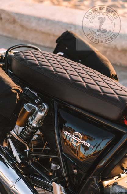 Selle Marron Losanges RE Interceptor et Continental GT 650 Firstracer