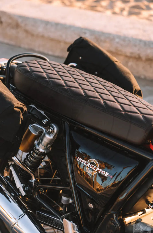 Selle Marron Losanges RE Interceptor et Continental GT 650 Firstracer