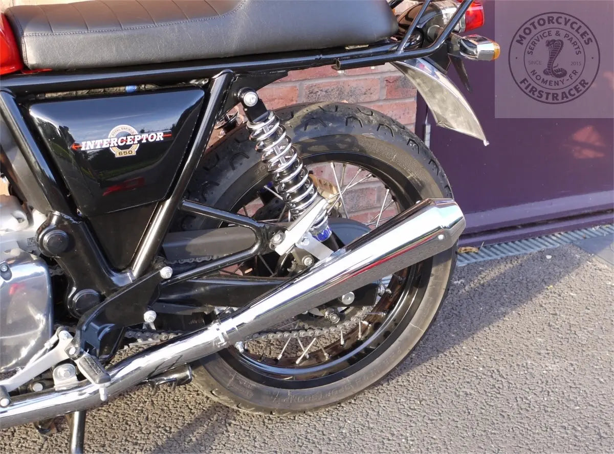 Silencieux Noirs ou Chromes Megaton pour Royal Enfield 650 Twins Firstracer