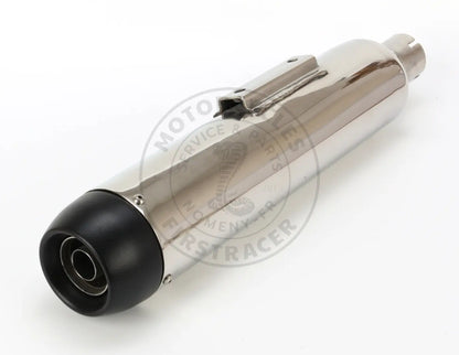 Silencieux conique inox avec embout noir – Royal Enfield 350 Firstracer