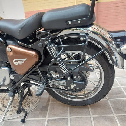 Support de sacoche Royal Enfield Classic 350 – Noir satiné Firstracer