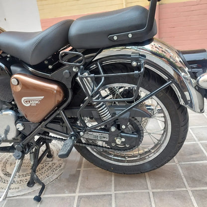 Support de sacoche Royal Enfield Classic 350 – Noir satiné Firstracer