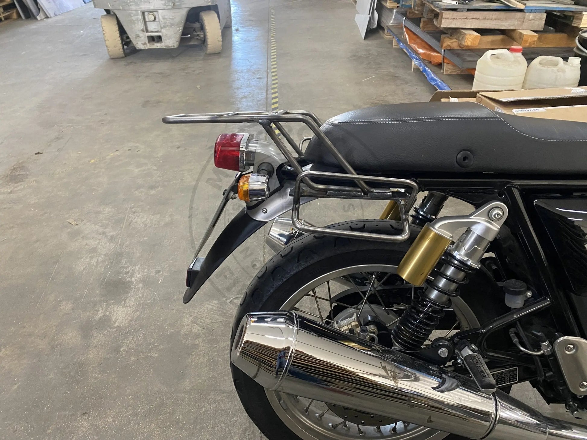 Support de sacoche Royal Enfield Twin Interceptor 650 – Noir satiné Firstracer