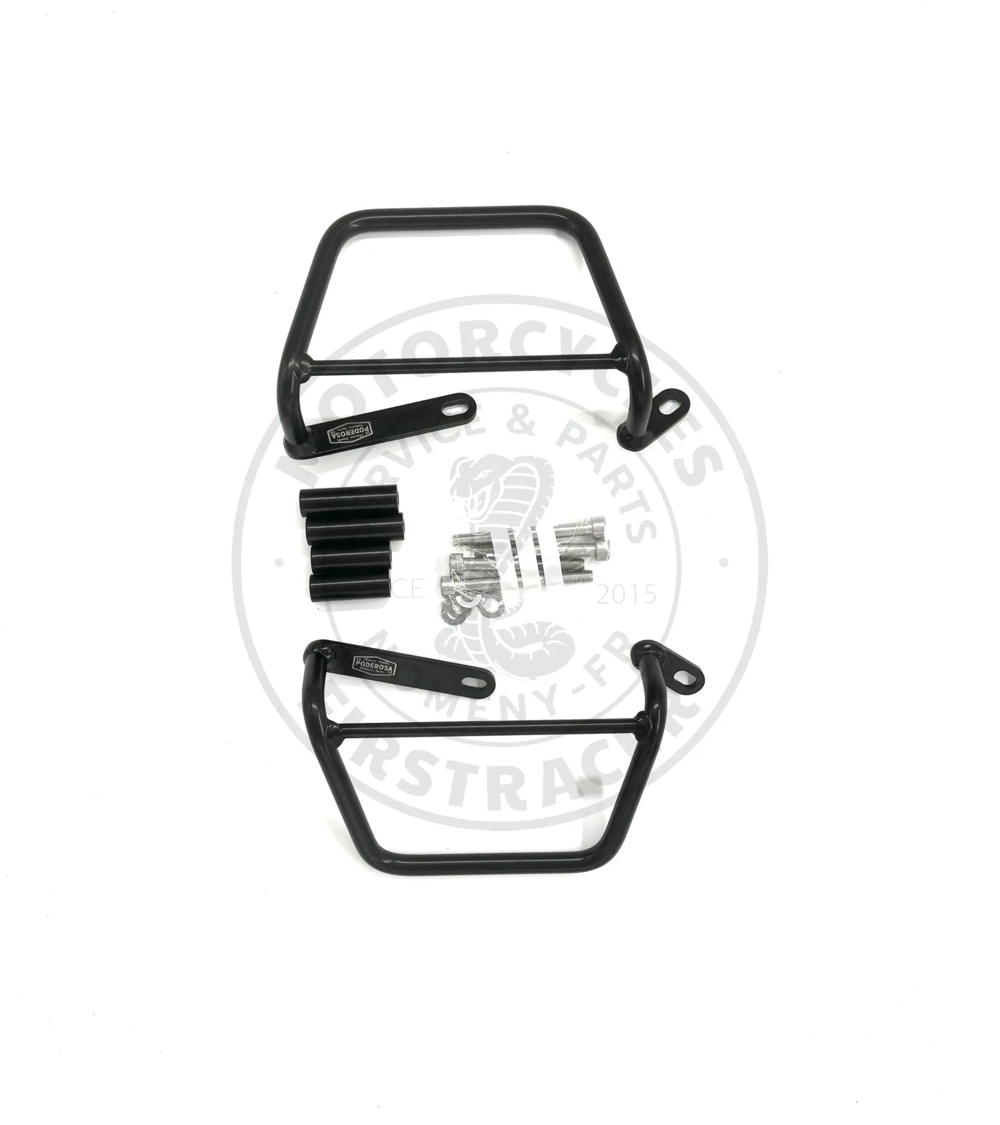 Support de sacoches Satin Black Poderosa – Triumph Scrambler 400X / Speed 400 (gauche + droite) Firstracer