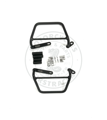 Support de sacoches Satin Black Poderosa – Triumph Scrambler 400X / Speed 400 (gauche + droite) Firstracer
