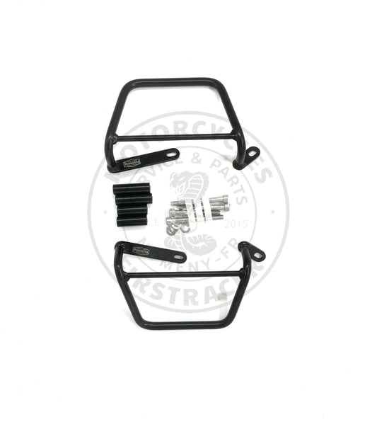 Support de sacoches Satin Black Poderosa – Triumph Scrambler 400X / Speed 400 (gauche + droite) Firstracer