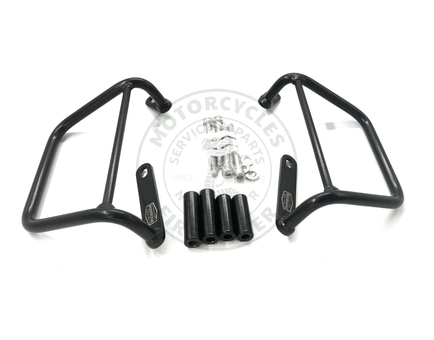 Support de sacoches Satin Black Poderosa – Triumph Scrambler 400X / Speed 400 (gauche + droite) Firstracer