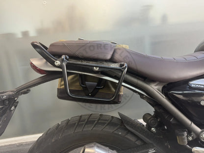Support de sacoches Satin Black Poderosa – Triumph Scrambler 400X / Speed 400 (gauche + droite) Firstracer