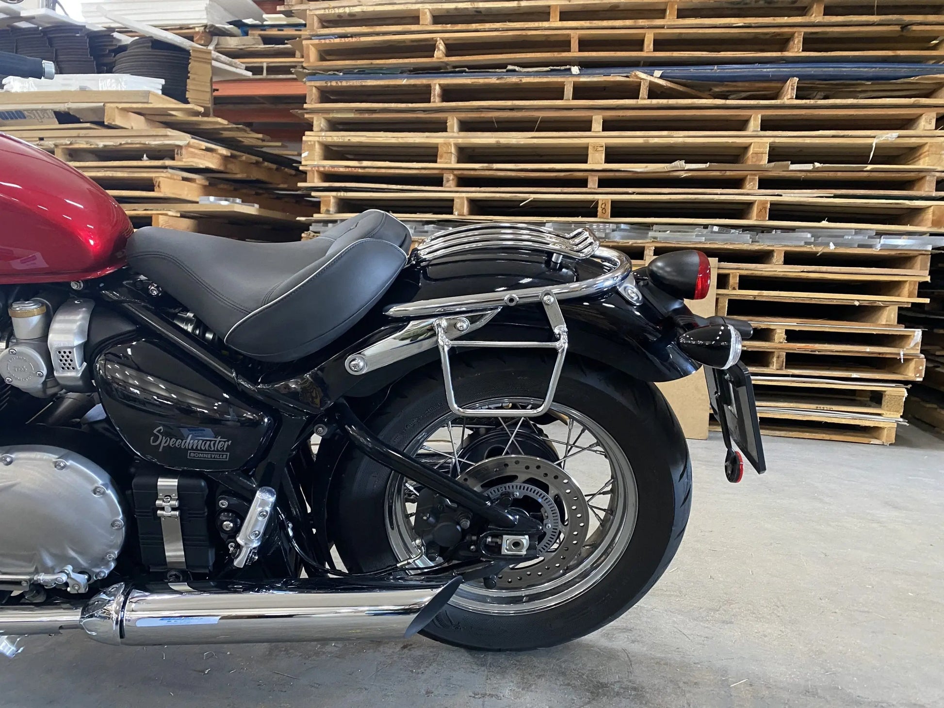 Supports de sacoches chrome Poderosa – Triumph Speedmaster (gauche + droite) Firstracer
