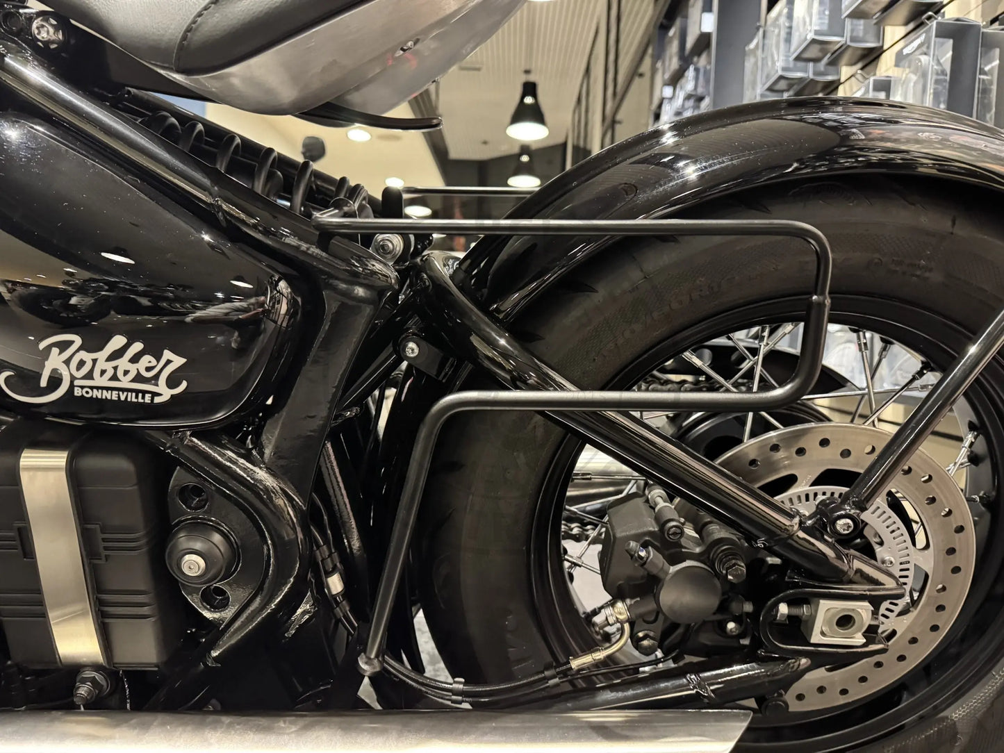 Supports de sacoches noir satiné Poderosa – Triumph Bobber (gauche + droite) Firstracer