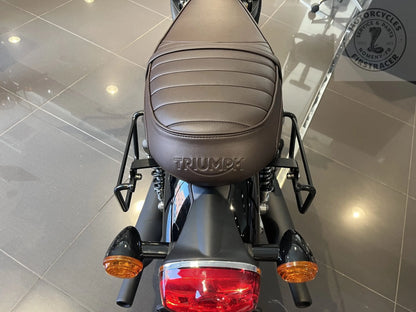 Supports de sacoches noir satiné Poderosa – Triumph Bonneville T100 (à partir de 2016) – Gauche + Droite Firstracer