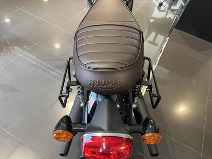Supports de sacoches noir satiné Poderosa – Triumph Bonneville T100 (à partir de 2016) – Gauche + Droite Firstracer