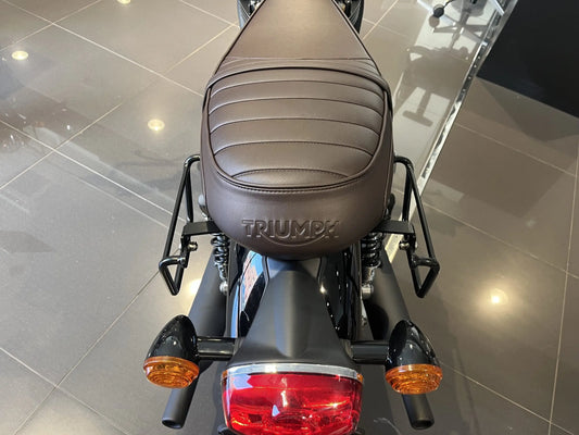 Supports de sacoches noir satiné Poderosa – Triumph Bonneville T100 (à partir de 2016) – Gauche + Droite Firstracer