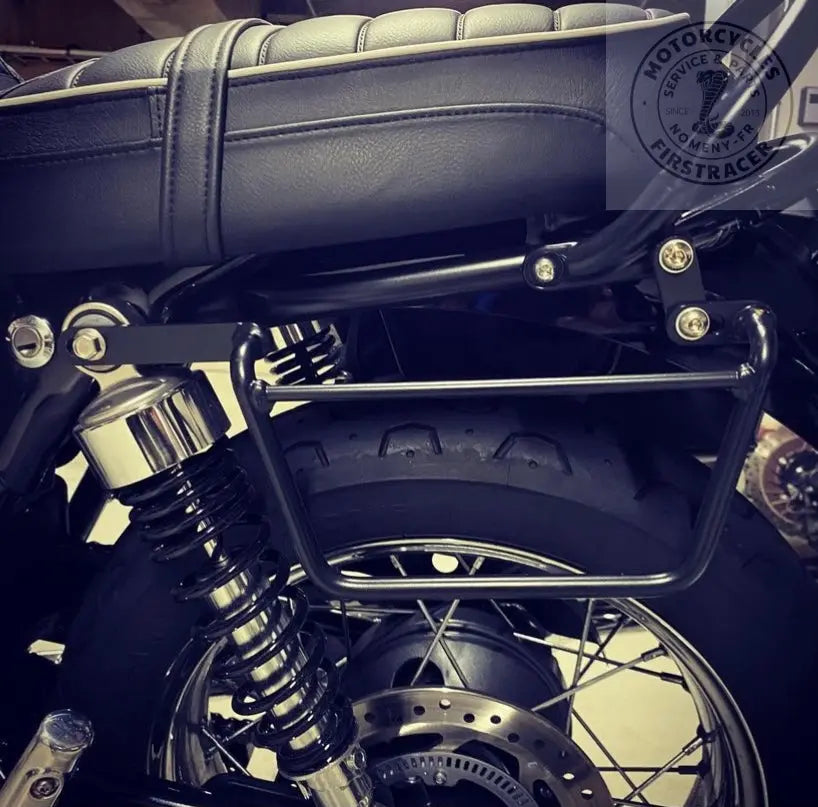 Supports de sacoches noir satiné Poderosa – Triumph Bonneville T120 (gauche + droite) Firstracer