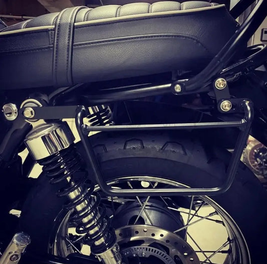 Supports de sacoches noir satiné Poderosa – Triumph Bonneville T120 (gauche + droite) Firstracer