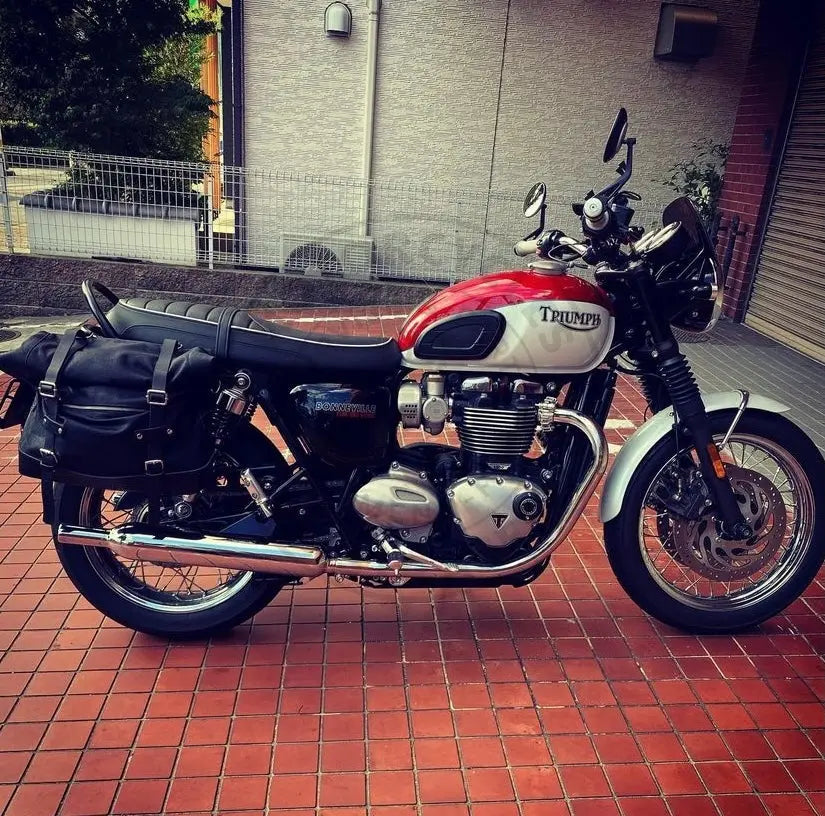 Supports de sacoches noir satiné Poderosa – Triumph Bonneville T120 (gauche + droite) Firstracer