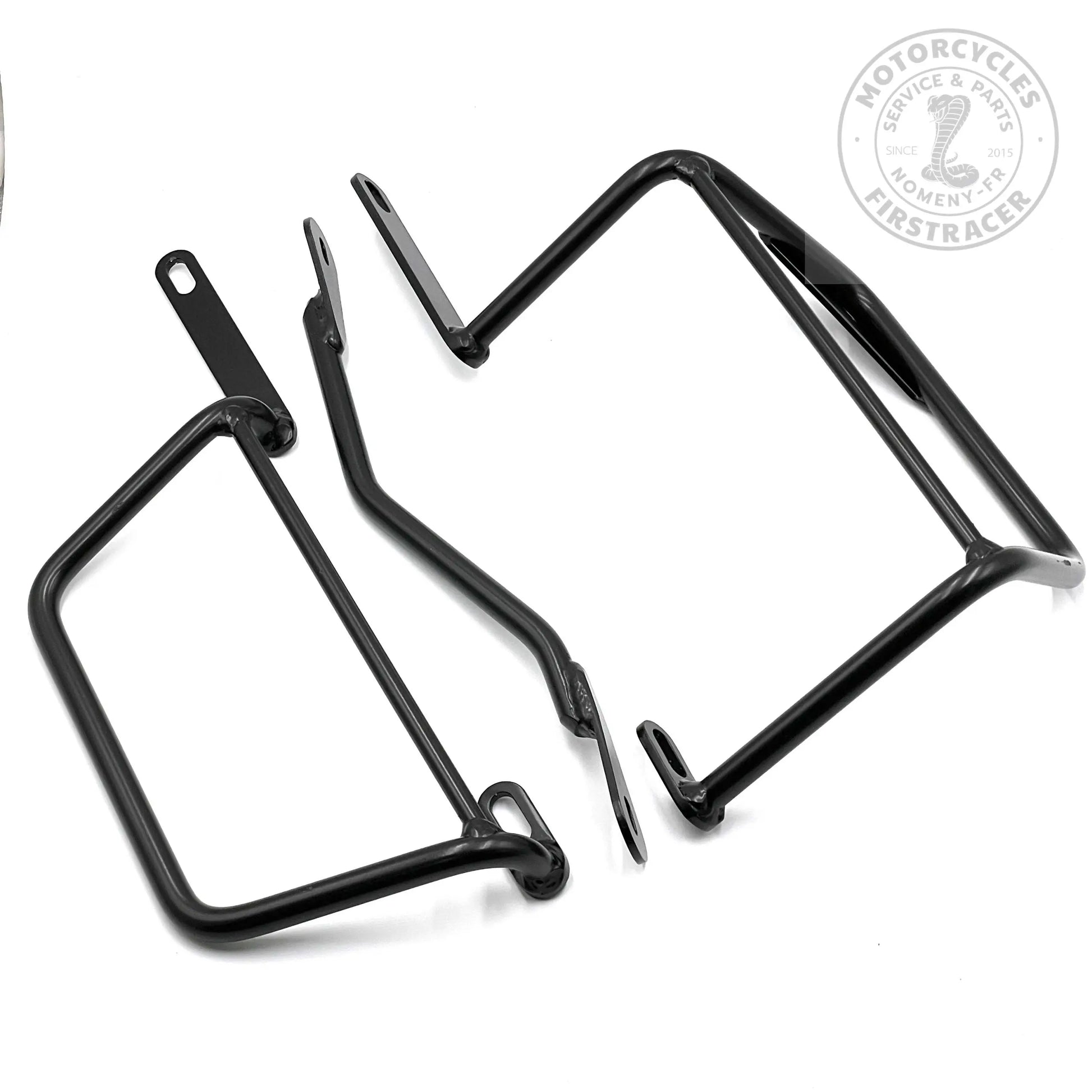 Supports de sacoches noir satiné Poderosa – Triumph Scrambler 900 (jusqu’à 2015) – Gauche + Droite Firstracer