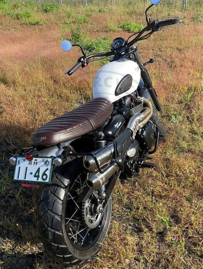 Supports de sacoches noir satiné Poderosa – Triumph Street Scrambler 900 / Scrambler 900 (gauche + droite) Firstracer