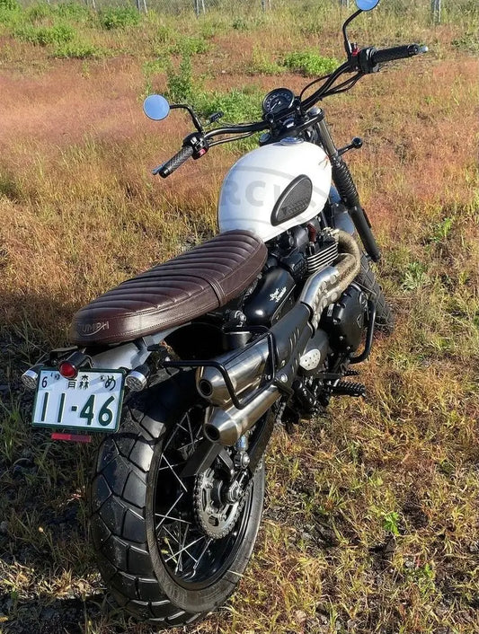 Supports de sacoches noir satiné Poderosa – Triumph Street Scrambler 900 / Scrambler 900 (gauche + droite) Firstracer