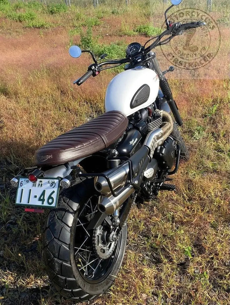 Supports de sacoches noir satiné Poderosa – Triumph Street Scrambler 900 / Scrambler 900 (gauche + droite) Firstracer