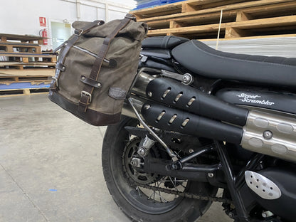 Supports de sacoches noir satiné Poderosa – Triumph Street Scrambler 900 / Scrambler 900 (gauche + droite) Firstracer