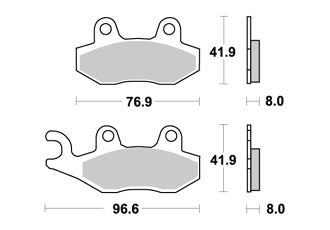 Plaquettes de freins ARRIERE STANDARD AP RACING TRIUMPH