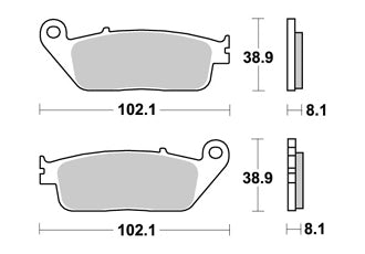 Plaquettes de freins AVANT AP RACING METAL FRITE TRIUMPH BONNEVILLE T100 et T120 à partir de 2016