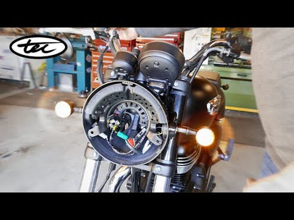 Kit complet d’éclairage LED et support de plaque court TEC – Royal Enfield Meteor 350